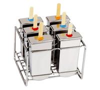 HVRFJXI Moldes de Chupetes De Acero Inoxidable Congelación Rápida Herramienta De Fabricación De Helados Textura Metálica Para Postre Diseño Fácil De Limpiar