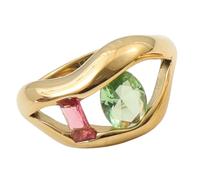 HVRFJXI Multicolor Cubic Zirconia Fashion Rings Sturdy Titaniumed Steel Jewelry 3 Sizes Elegant Gifts Decoration For Women Multicolor Cubic Zirconia Rings
