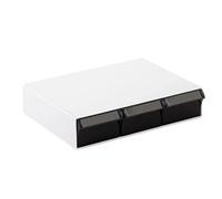 HVRFJXI Organizador de cajones que ahorra espacio, caja de almacenamiento de escritorio, gabinete portátil para estudio y cajones transparentes, combinación de soporte para monitor