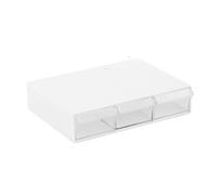 HVRFJXI Organizador de cajones que ahorra espacio, caja de almacenamiento de escritorio, gabinete portátil para estudio y cajones transparentes, combinación de soporte para monitor