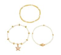 HVRFJXI Pack Of 3 Stackable Necklace With Shell And Star Fish Charm Styles Jewelry Accessories For Women Vacation Jewelry Her