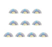 HVRFJXI Paquete de 10 abanicos plegables de bambú tradicionales chinos con elegantes tallas para enfriar y decorar, ideal para viajes
