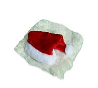 HVRFJXI Peluca de leones con sombrero de Papá Noel, disfraz de Navidad, vestido de tela para fiestas de mascotas, reuniones de perros, accesorios de fiesta