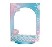 HVRFJXI Portatarjetas de pie de acrílico transparente para tarjetas de fotos, deportes, béisbol, baloncesto, comercio