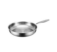 HVRFJXI Prácticas sartenes de metal con acabado de revestimiento de liberación de cocción rápida transferencia de calor adecuada para todas las cocinas de estilo occidental