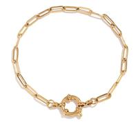 HVRFJXI Pulsera de acero inoxidable resistente con diseño de hebillas de cadena, para personas de moda, uso casual, talla única, Acero inoxidable, No es una piedra preciosa