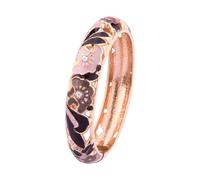 HVRFJXI Pulsera redonda esmaltada para mujer, ajustable, aleación de zinc, estilo africano, hawaiano, indio, moda para mujer, fácil de usar, talla única, como se describe