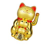 HVRFJXI Solars Energys Power Maneki Neko Beckoning Cats Lucky Cats Waving Arm Set Lucky for Home Office Car Decoration Fengshui Decorations
