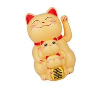 HVRFJXI Solars Energys Power Maneki Neko Beckoning Cats Lucky Cats Waving Arm Set Lucky for Home Office Car Decoration Fengshui Decorations