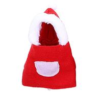 HVRFJXI Sudadera con capucha divertida de Papá Noel, disfraz de loro, ropa de invierno para periquitos, cacatúas, periquitos, loros, cacatúas, loros