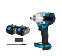 HVSYVVSRL Llave De Impacto Eléctrica 1/2 ", Llaves Sin Escobillas Con Batería Iones Litio, Herramientas Eléctricas Instalación Taladro Manual For 18V Trabaja De Forma Eficiente(Two Big Battery)