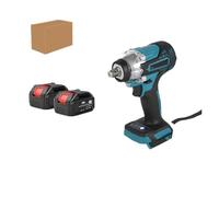 HVSYVVSRL Llave De Impacto Eléctrica 1/2 ", Sin Escobillas, Enchufe Con Batería Ion Litio, Taladro Manual, Herramientas Eléctricas Instalación For 18V Trabaja De Forma Eficiente(Two Big Battery)