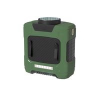 HVSYVVSRL Ventilador De Cintura, Portátil Con Clip Y Batería 10000 MAh, Más 24 Horas Funcionamiento, Luz LED 3 Velocidades, Ideal For Trabajos, Agricultura Pesca Pinza Manos Libres(Green)