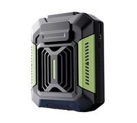 HVSYVVSRL Ventilador De Cintura Portátil, Mini Colgante For El Cuello, Recargable Por USB, Pequeño For Acampar Al Aire Libre Con Luz LED Y Banco Energía Pinza Manos Libres(Green)