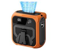 HVSYVVSRL Ventilador Portátil De Cintura, Recargable, Manos Libres, Con Clip Y Luz LED For Exteriores, Camping, Senderismo, Interior, Viento Fuerte Pinza Manos Libres(Orange)
