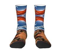 HVTTIOR Arches National Park - Calcetines deportivos con estampado estándar para adultos, circunferencia de un solo lado, para hombres y mujeres, uso casual, 2 Negro-2, talla nica