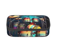 HVTTIOR Cool Drums Set Print Essential - Estuche para lápices de gran capacidad, 21 x 5 x 9 cm, bolsa funcional para mujer