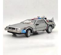 HW 1/18 Elite for Back to The Future Time Machine Ultimate Edition BCJ97 - Modelos de coches fundidos a presión, colección de regalos