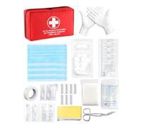HW CASA Kit pequeño de primeros auxilios de 42 piezas, kit portátil de primeros auxilios para senderismo, peso total de 360 g, kit de primeros auxilios completo apto para familias, viajes cortos y