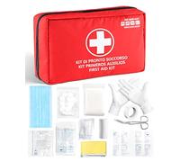 HW CASA Kit portátil de primeros auxilios de 42 piezas, kit pequeño de primeros auxilios del peso total de 360 g, maletín de primeros auxilios empaquetado individualmente, ideal para familias, viajes