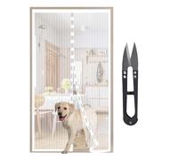 HW CASA Mosquitera magnética 120 x 220 con 34 potentes imanes y 2 bloques de peso, mosquitera puerta se cierra sola, cortina mosquitera para impedir la entrada de moscas y mosquitos, fácil de instalar