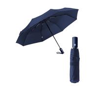 HW CASA Paraguas plegable antiviento, 105 cm, paraguas automático, 8 varillas de refuerzo de fibra de vidrio, paraguas resistente al viento, compacto y portátil, paraguas de viaje, paraguas para