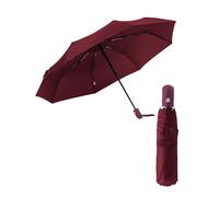 HW CASA Paraguas plegable antiviento, 105 cm, paraguas automático, 8 varillas de refuerzo de fibra de vidrio, paraguas resistente al viento, compacto y portátil, paraguas de viaje, paraguas para