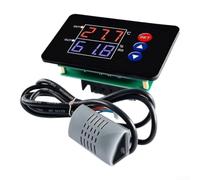 HW-M453 Regulador de temperatura y humedad digital Pantalla LCD | RH Precisión Calefacción Fría Humidificación Deshumidificación 12 V 24 V 220 V Salida de Relé 10 A para Incubadora de