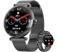 Hwagol Reloj Inteligente Mujer, 2 Correas, 1.43" Smartwatch Ultrafino Mujer Hombre con Bluetooth Llamada Recibir Whatsapp, Reloj Smartwatch con 100+ Deportivos/Pulsometro/SpO2/Sueño,para Android iOS