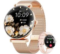 Hwagol Reloj Inteligente Mujer, 2 Correas, 1.43" Smartwatch Ultrafino Mujer Hombre con Bluetooth Llamada Recibir Whatsapp, Reloj Smartwatch con 100+ Deportivos/Pulsometro/SpO2/Sueño,para Android iOS