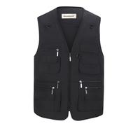 Hwalleum Hombres Chalecos al Aire Libre, Hombre Verano Multifuncional Chaleco Ligeros Bolsillo Múltiple Transpirables y Secado Rápido Gilets Para Pesca Caza Trabajo Fotografía Camping Trekking