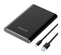 HWAYO Disco duro externo portátil de 1 TB, USB3.1 Gen 1 Tipo C Ultra Slim 2.5 '' HDD Almacenamiento compatible para PC, escritorio, portátil, Mac, Xbox One (negro)