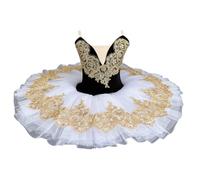 HWBZSZY Niñas Niños Lentejuelas Vestido de Ballet Brillante Princesa Floral Bordado Leotardos Falda Tutú Niñas Competencia Profesional Traje de Bailarina,Negro,130cm