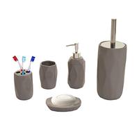 HWC-H88AM - Juego de accesorios de baño (5 piezas, cerámica), color gris