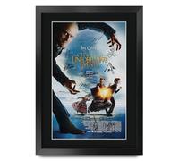 HWC Trading A Series of Unfortunate Events (2004) Jim Carrey Los Regalos Imprimieron El Cartel Firmaron La Imagen Del Autógrafo Para Los Fans De La Memorabilia De La Película - A3 Enmarcado