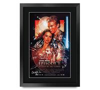 HWC Trading A3 FR Star Wars Episodio II El Ataque De Los Clones Actores Christensen, Portman Carteles Impresos Autógrafos Los Cuadros Pour Los Aficionados De Cine Memorabilia