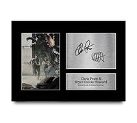 HWC Trading A4 Chris Pratt & Bryce Dallas Howard Jurassic World Los Regalos Imprimieron La Imagen Firmada Del Autógrafo Para Los Fans De La Memorabilia De La Película - A4 Enmarcado