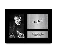 HWC Trading A4 Christopher Lee Dracula Los Regalos Imprimieron La Imagen Firmada Del Autógrafo Para Los Fans De La Memorabilia De La Película - A4 Enmarcado
