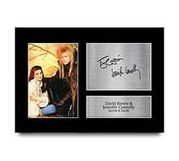 HWC Trading A4 David Bowie & Jennifer Connelly Labyrinth Los Regalos Imprimieron La Imagen Firmada Del Autógrafo Para Los Fans De La Memorabilia De La Película - A4 Enmarcado