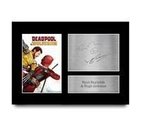 HWC Trading A4 Deadpool & Wolverine Reynolds & Jackman Los Regalos Imprimieron La Imagen Firmada Del Autógrafo Para Los Fans De La Memorabilia De La Película - A4