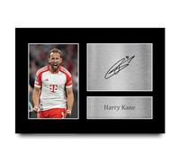 HWC Trading A4 Harry Kane Regalos Impresos Imagen De Autógrafo Firmado Para Los Aficionados Al Fútbol Y Partidarios - A4