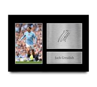 HWC Trading A4 Jack Grealish Manchester City Regalos Impresos Imagen De Autógrafo Firmado Para Los Aficionados Al Fútbol Y Partidarios