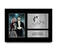 HWC Trading A4 Jared Leto & Margot Robbie Suicide Squad The Joker & Harley Quinn Los Regalos Imprimieron La Imagen Firmada Del Autógrafo Para Los Fans De La Memorabilia De La Película - A4