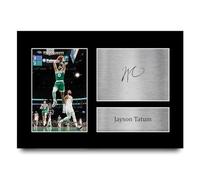 HWC Trading A4 Jayson Tatum Boston Celtics Basketball Los Regalos Imprimieron La Imagen Firmada Del Autógrafo Para Los Fans De Los Recuerdos Del Baloncesto - A4