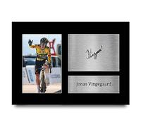 HWC Trading A4 Jonas Vingegaard Los Regalos Imprimieron La Imagen Firmada Del Autógrafo Para Los Fans De Los Recuerdos De Ciclismo - A4