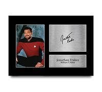 HWC Trading A4 Jonathan Frakes Star Trek William T Riker Los Regalos Imprimieron La Imagen Firmada Del Autógrafo Para Los Fans De La Demostración De Serie De Televisión