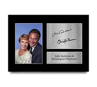 HWC Trading A4 Julie Andrews & Christopher Plummer Sound of Music Los Regalos Imprimieron La Imagen Firmada Del Autógrafo Para Los Fans De La Memorabilia De La Película - A4 Enmarcado