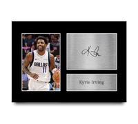 HWC Trading A4 Kyrie Irving Dallas Mavericks Basketball Los Regalos Imprimieron La Imagen Firmada Del Autógrafo Para Los Fans De Los Recuerdos Del Baloncesto - A4