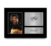 HWC Trading A4 LeVar Burnton Star Trek Geordi La Forge Los Regalos Imprimieron La Imagen Firmada Del Autógrafo Para Los Fans De La Demostración De Serie De Televisión