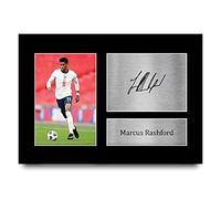 HWC Trading A4 Marcus Rashford Inglaterra Regalos Imagen Autógrafo Estampado Totalmente Firmados Por Los Aficionados Al Fútbol Y Seguidores